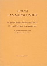 Ihr lieben Hirten, furchtet euch nicht O gentils bergers, ne craignez pas SATB Full Score cover